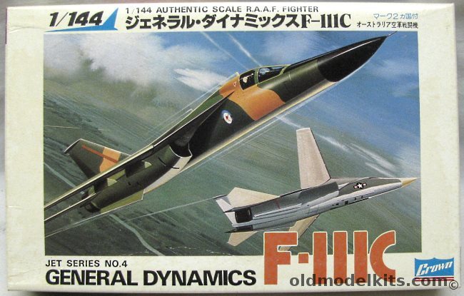 Crown 1/144 General Dynamics F-111C RAAF - Royal Australian Air Force or USAF, 4 plastic model kit
